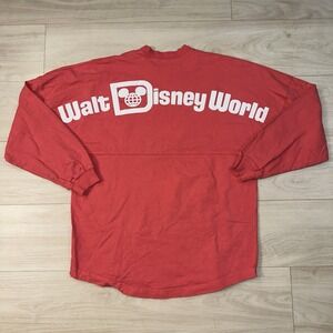 Walt Disney World Spirit Jersey Size Medium Long Sleeve Peach Salmon Colorful